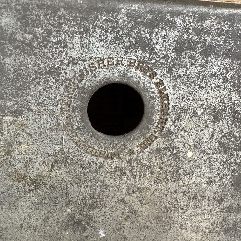 Lusher Bros Steel Shredder Antique Late 1800s Patent Elkhart Indiana 11x4 Patina - Picture 2 of 8